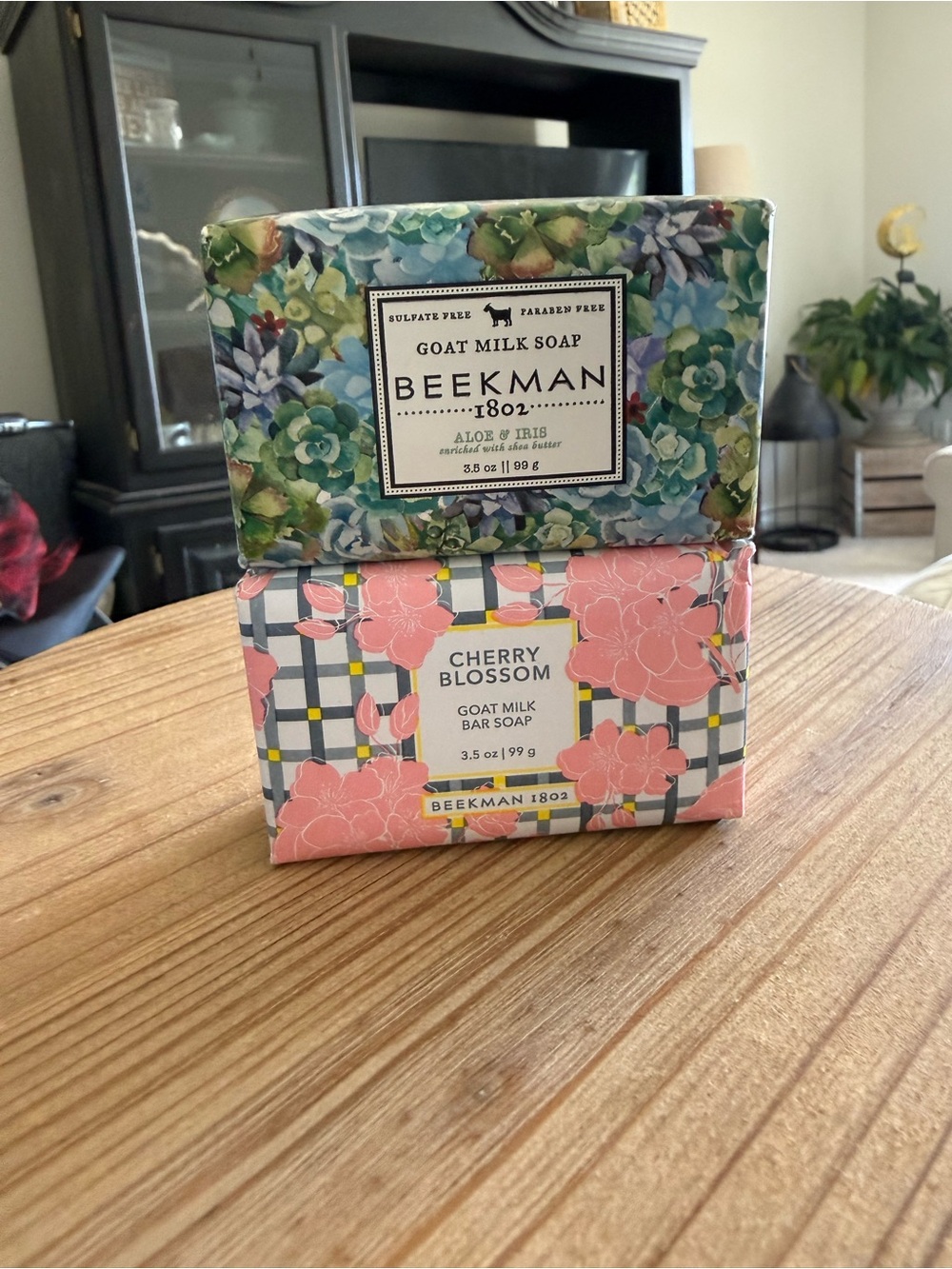 Beekman 1802 Goat Milk Soap Bar-2bars. Aloe&Iris, Cherry Blossom